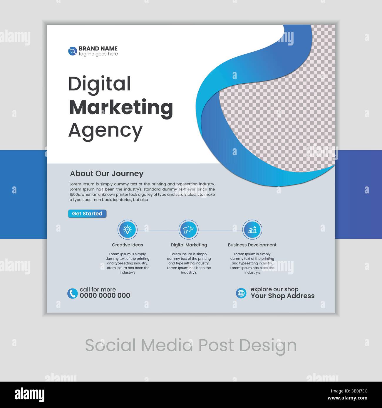 Moderne Marketingagentur Business Flyer Poster Design Vorlage Stock Vektor