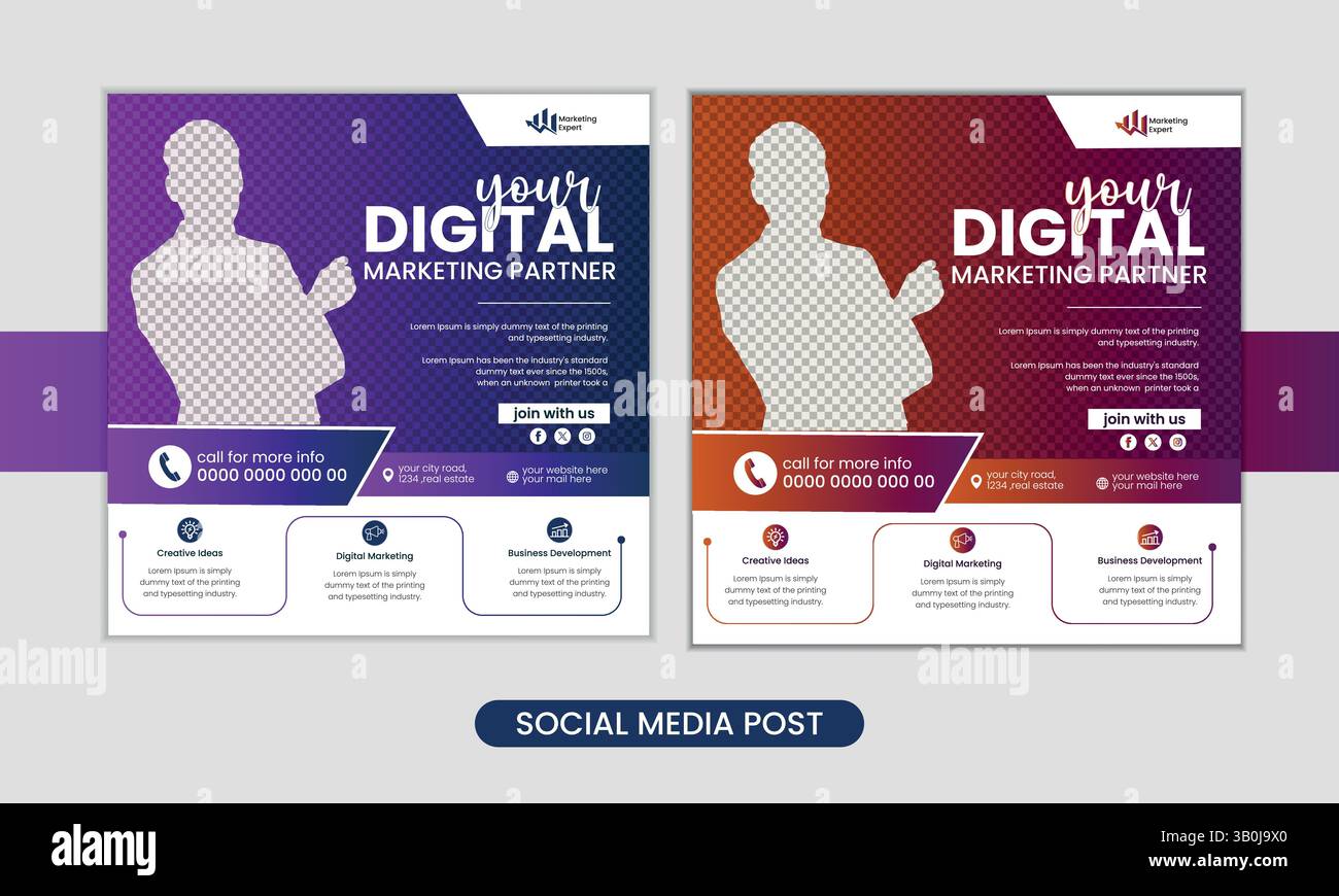 Moderne Marketingagentur Business Flyer Poster Design Vorlage Stock Vektor