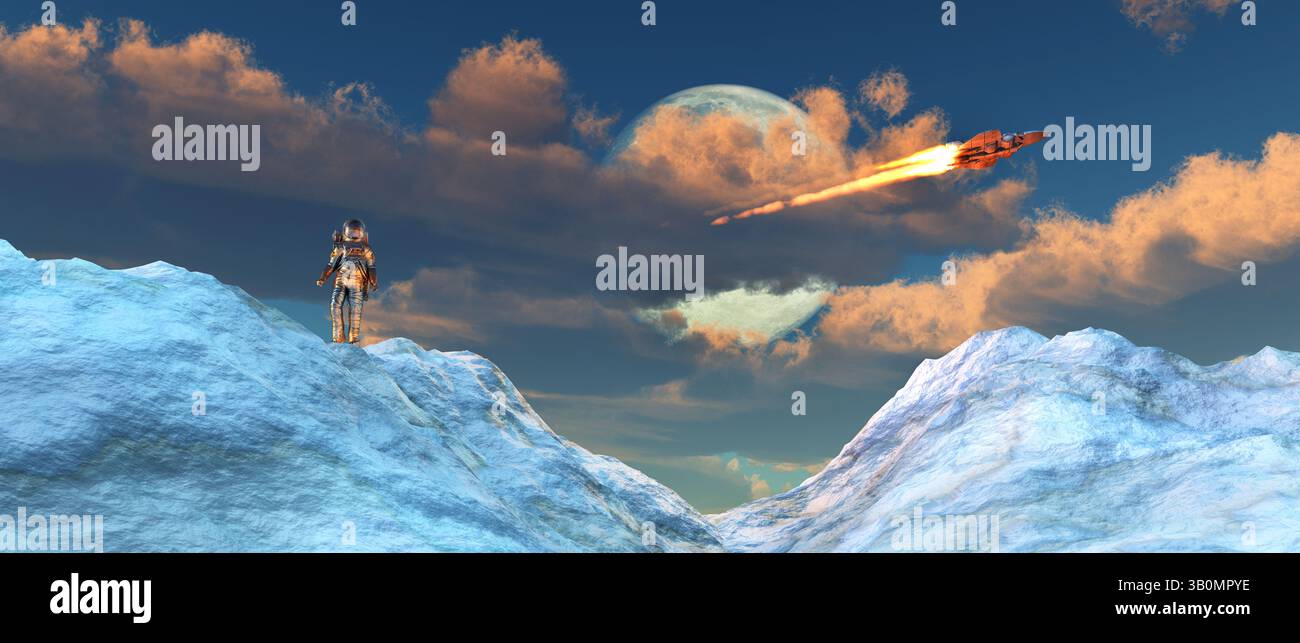 Schneebedeckte Berge Stockfoto