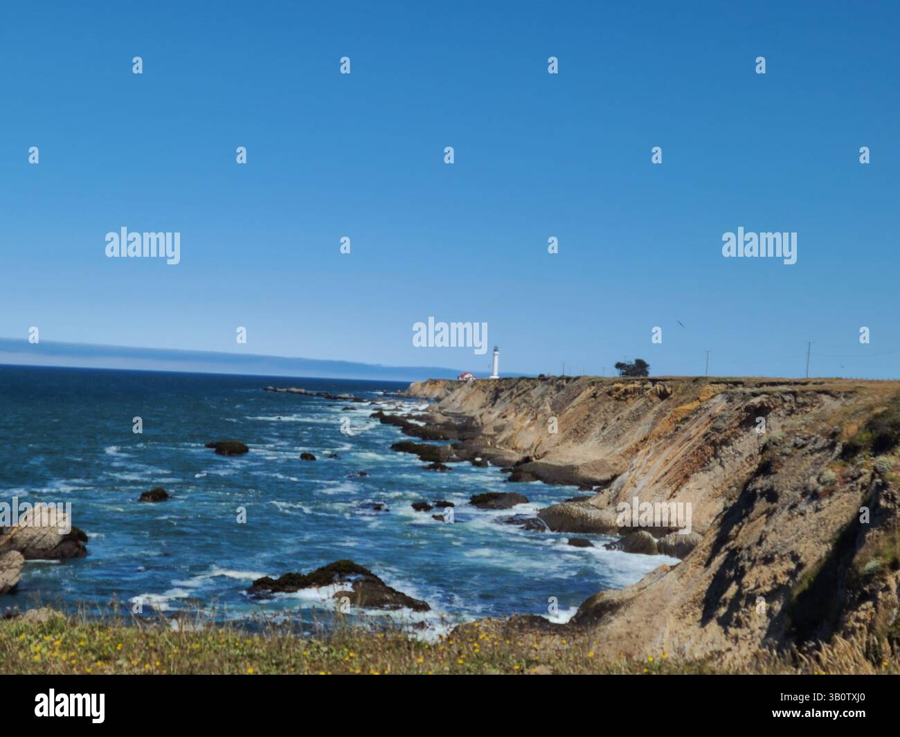 Point Arena Lighthouse - Kalifornien - Smartphone-aufgenommenes Stockfoto