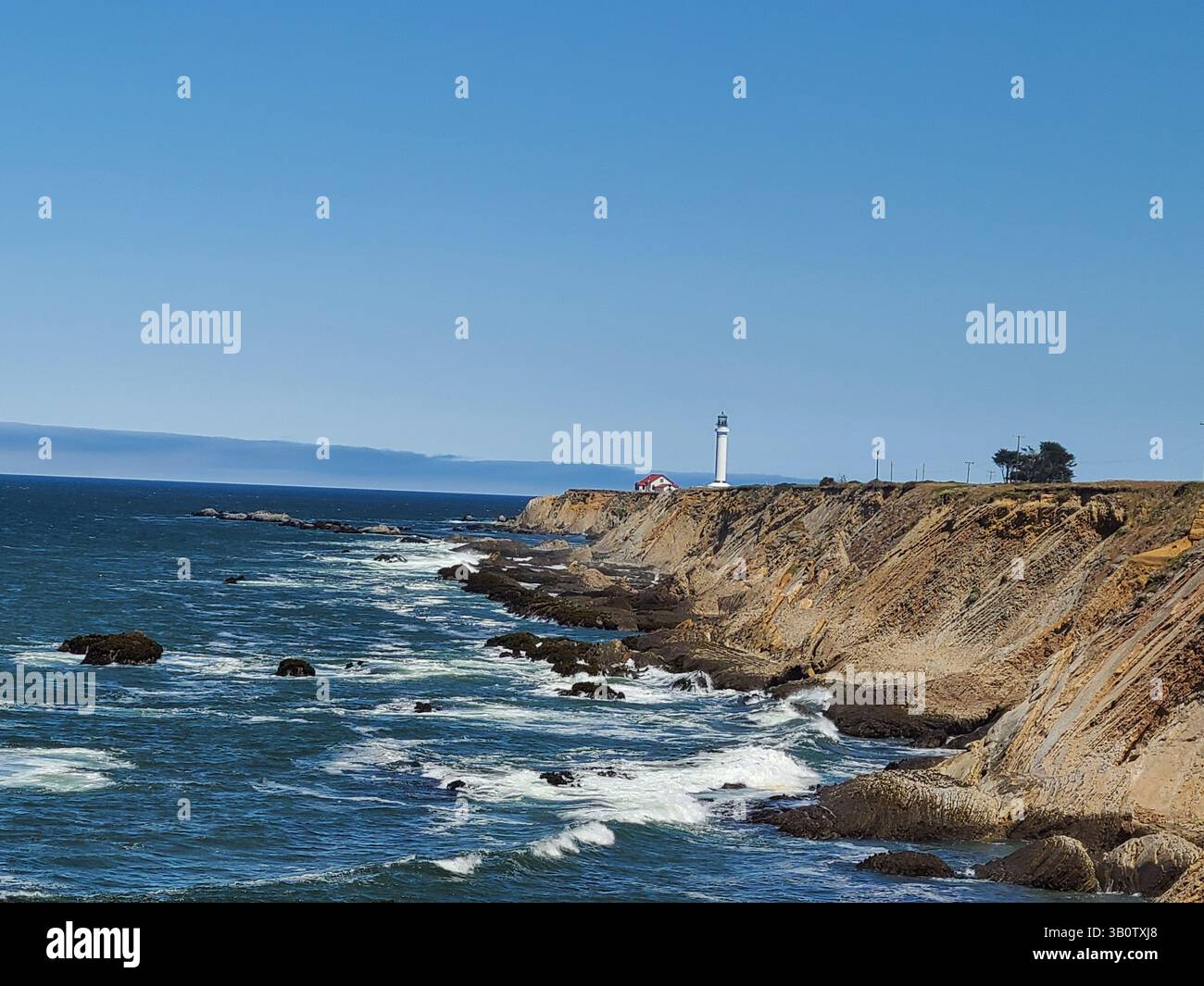 Point Arena Lighthouse - Kalifornien - Smartphone-aufgenommenes Stockfoto