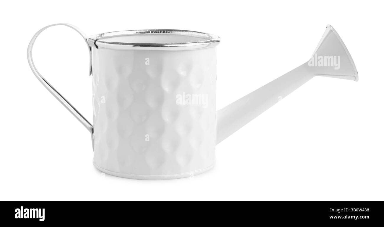 Einfarbige Gießkanne isoliert auf weiß Stockfoto