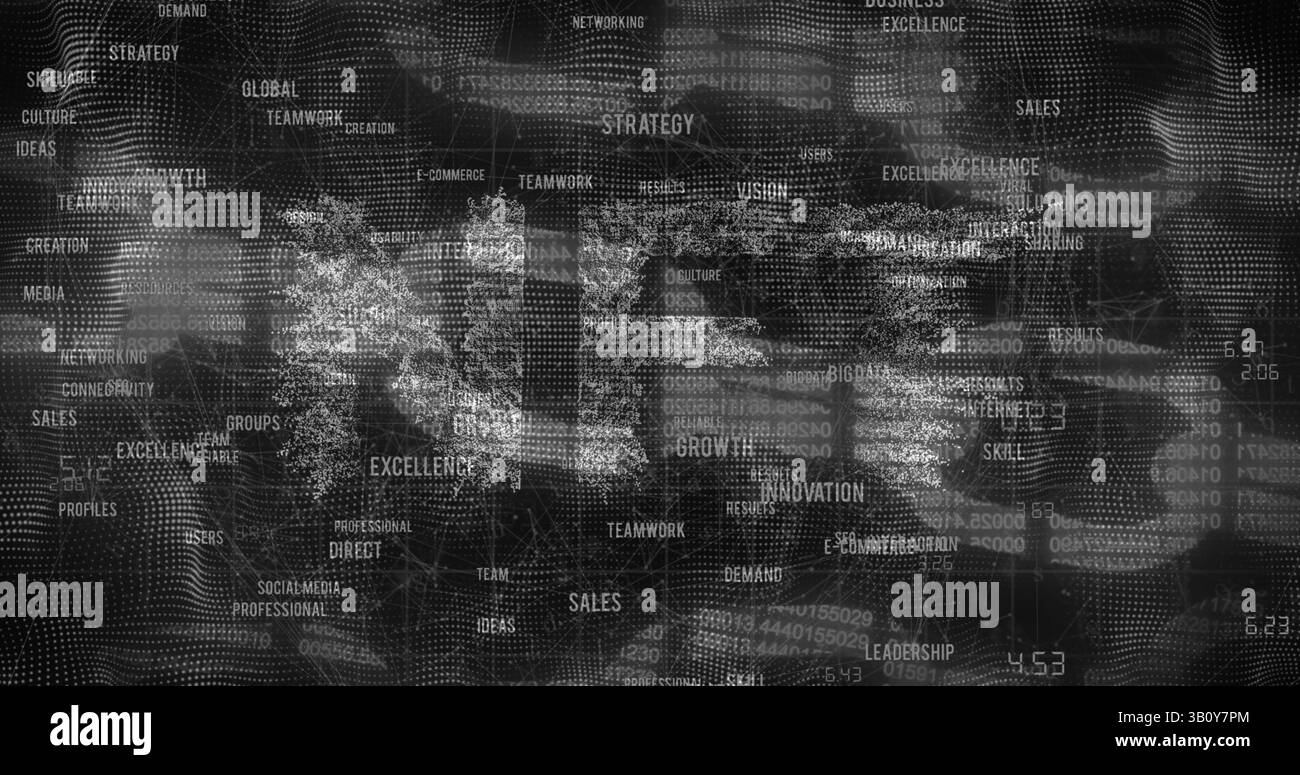 NFT-Textbanner und Symbole für Geschäftskonzepte bilden einen Globus gegen das Symbol für die Sicherheitskette Stockfoto