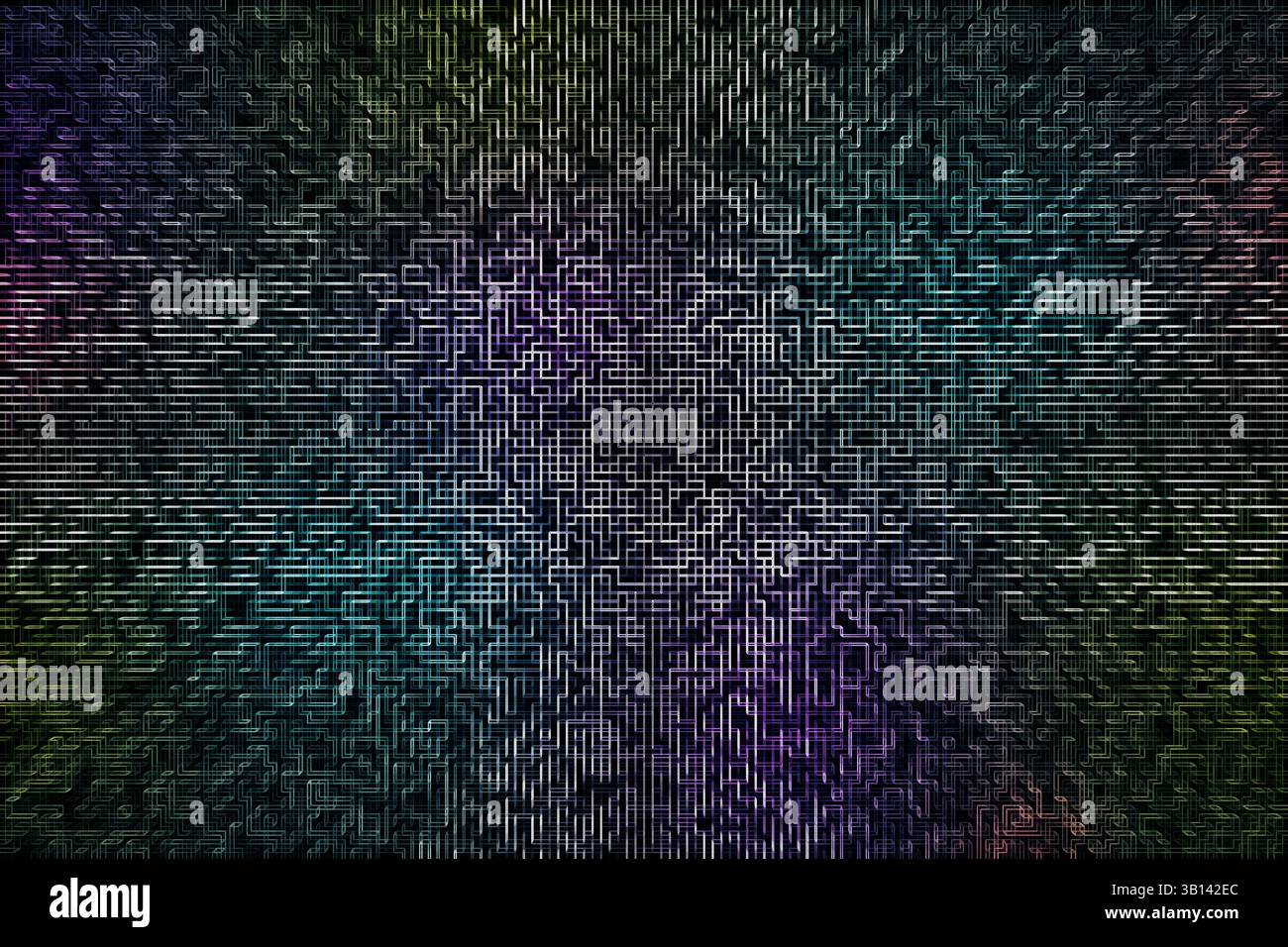 Abstrakter farbenfroher Hintergrund der digitalen Matrix Stockfoto