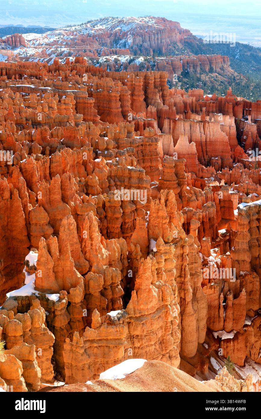 Bryce Canyon im Schnee – die Kontraste der Natur Stockfoto