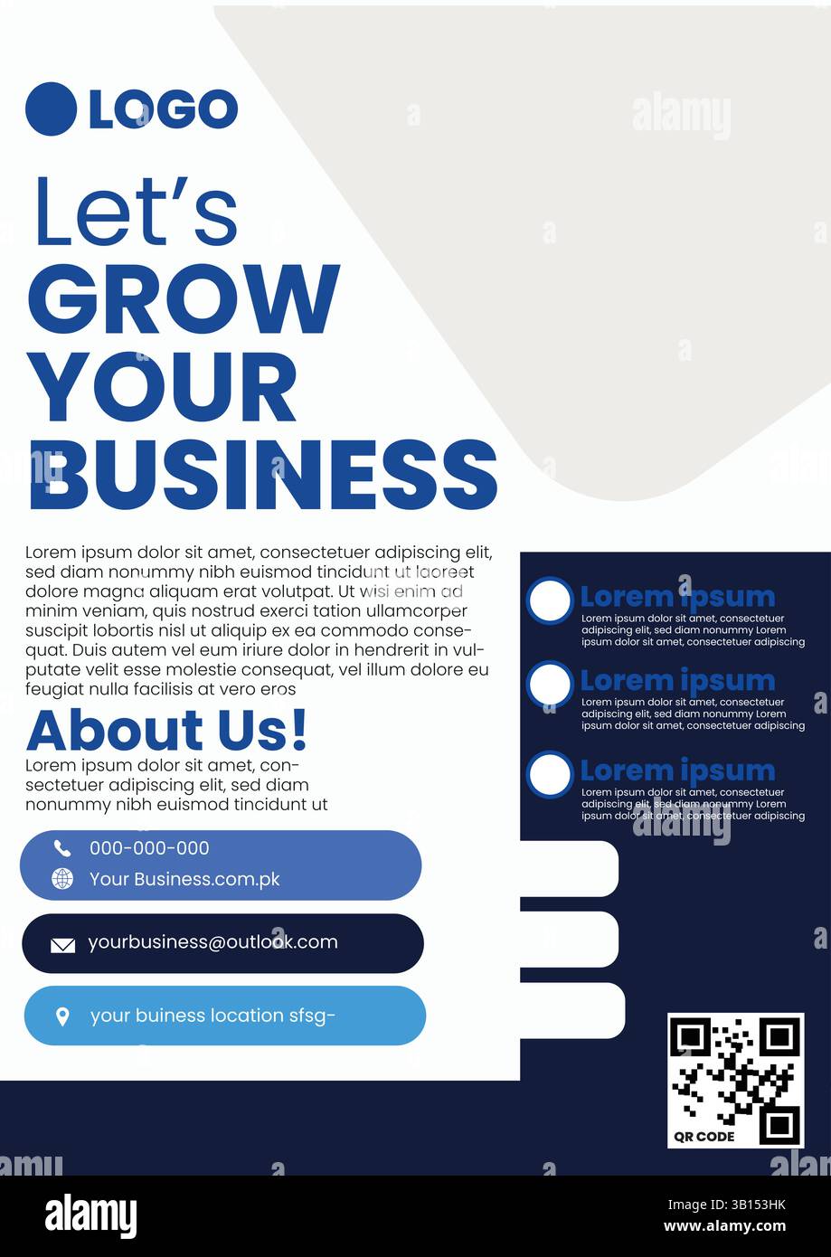 Moderne bearbeitbare Flyer-Vorlage | Corporate Poster Design für Marketing und Branding Stock Vektor