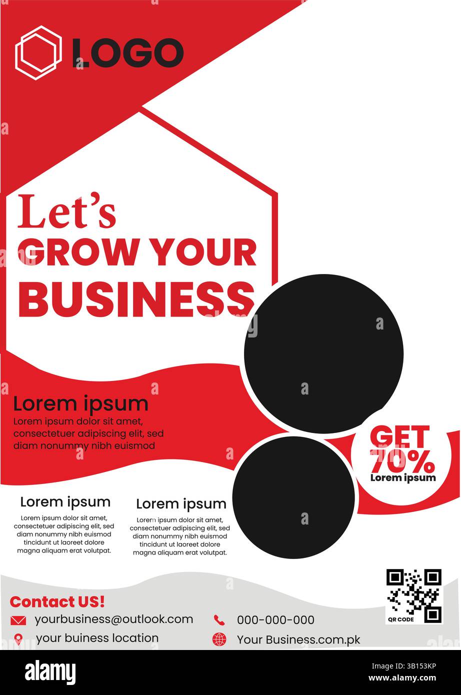 Moderne bearbeitbare Flyer-Vorlage | Corporate Poster Design für Marketing und Branding Stock Vektor