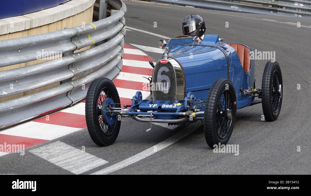 Bugatti 37 von 1926, Parade der alten Vorkriegs-Rennwagen, 11. Grand Prix Monaco Historique 2018, Fürstentum Monaco Stockfoto
