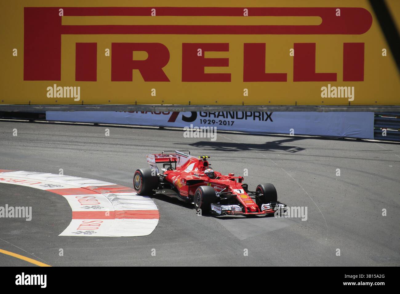 Kimi Raeikkoenen, Ferrari, Formel-1-Rennen, Formel-1-Rennen, Formel-1-Rennen, Formel-1-Grand-Prix Monaco 2017 Stockfoto