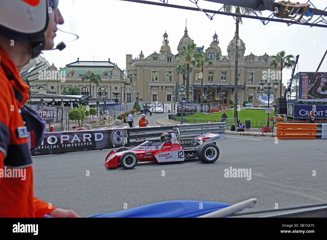Surtees TS9B, Formel-1-Rennwagen der Serie E von 1966 bis 1972, auf dem Platz vor dem Casino Monte-Carlo, 11. Grand Prix Monaco Historique, PR Stockfoto