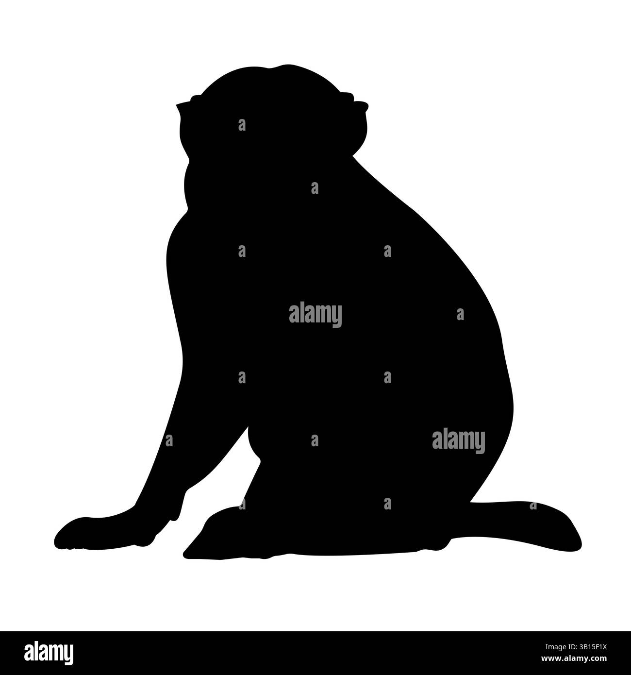 Minimalistischer Affensilhouette Vektor Stock Vektor Minimalistischer Affensilhouette Vektor Stock Vektor