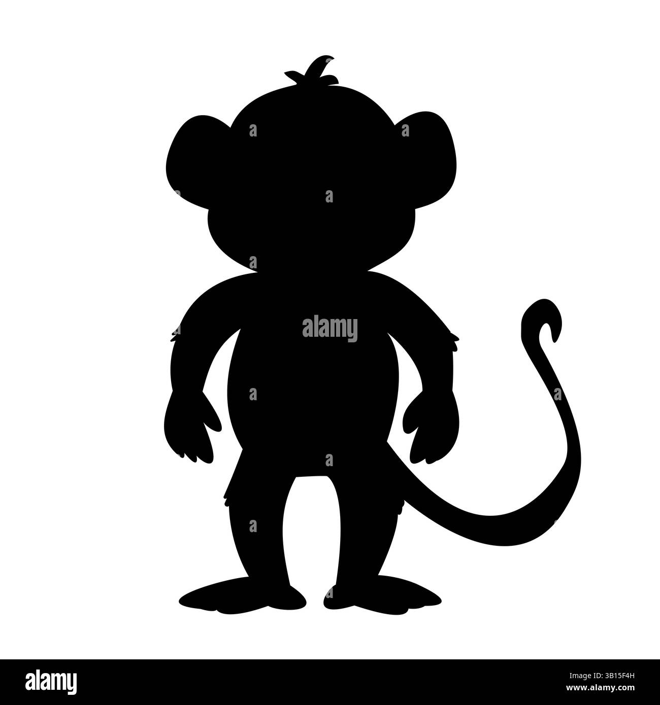 Minimalistischer Affensilhouette Vektor Stock Vektor Minimalistischer Affensilhouette Vektor Stock Vektor