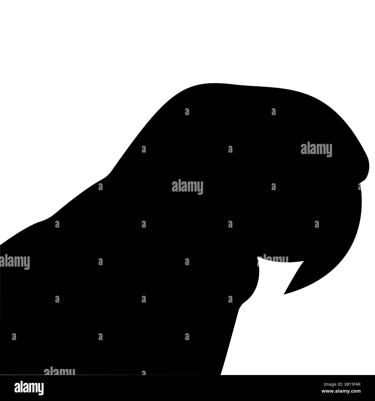 Minimalistischer Papagei Silhouette Vektor Stock Vektor