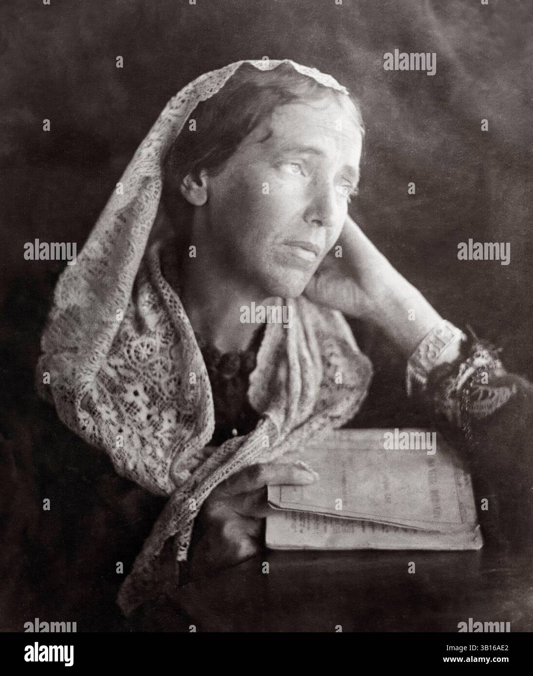 Marianne North (1830–1890), englische Biologin und botanische Künstlerin, Porträtfotografie von Julia Margaret Cameron, 1877 Stockfoto