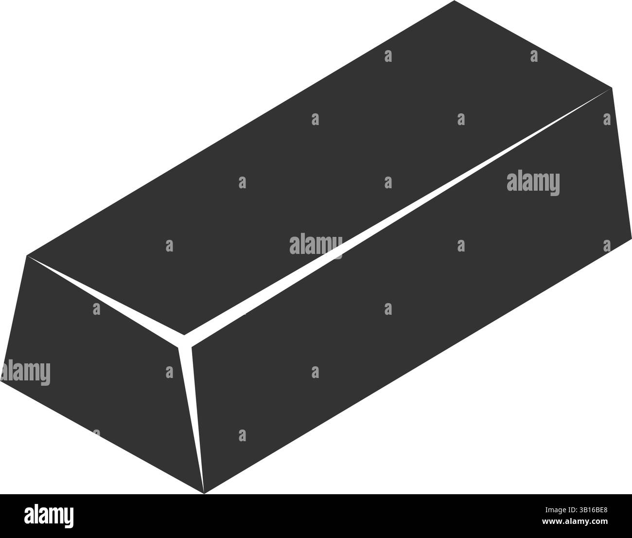 Goldenes Strichsymbol im flachen Stil. Goldene Ingots-Vektor-Illustration auf isoliertem Hintergrund. Business-Konzept für Finanzschätze. Stock Vektor