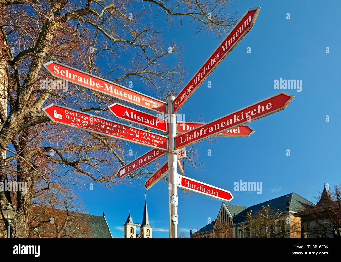 Tipps zu vielen Sehenswürdigkeiten in Halberstadt, Deutschland, Sachsen-Anhalt, Halberstadt Stockfoto