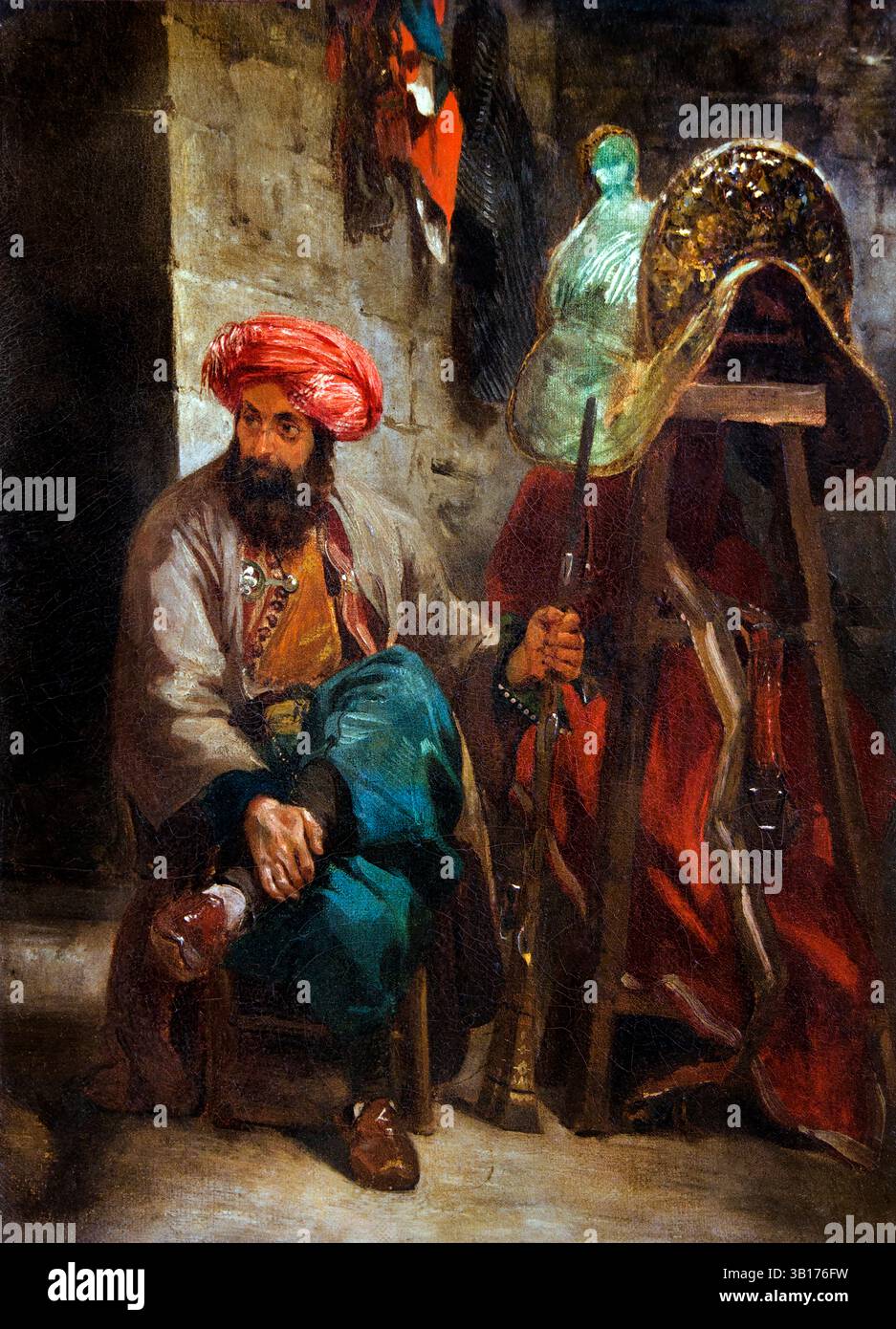 Le Turc a la selle - der Türke hat den Sattel 1824 von Ferdinand Victor Eugène Delacroix 1798 – 1863 France French Louvre Paris, Fine Art Museum, Frankreich, Stockfoto