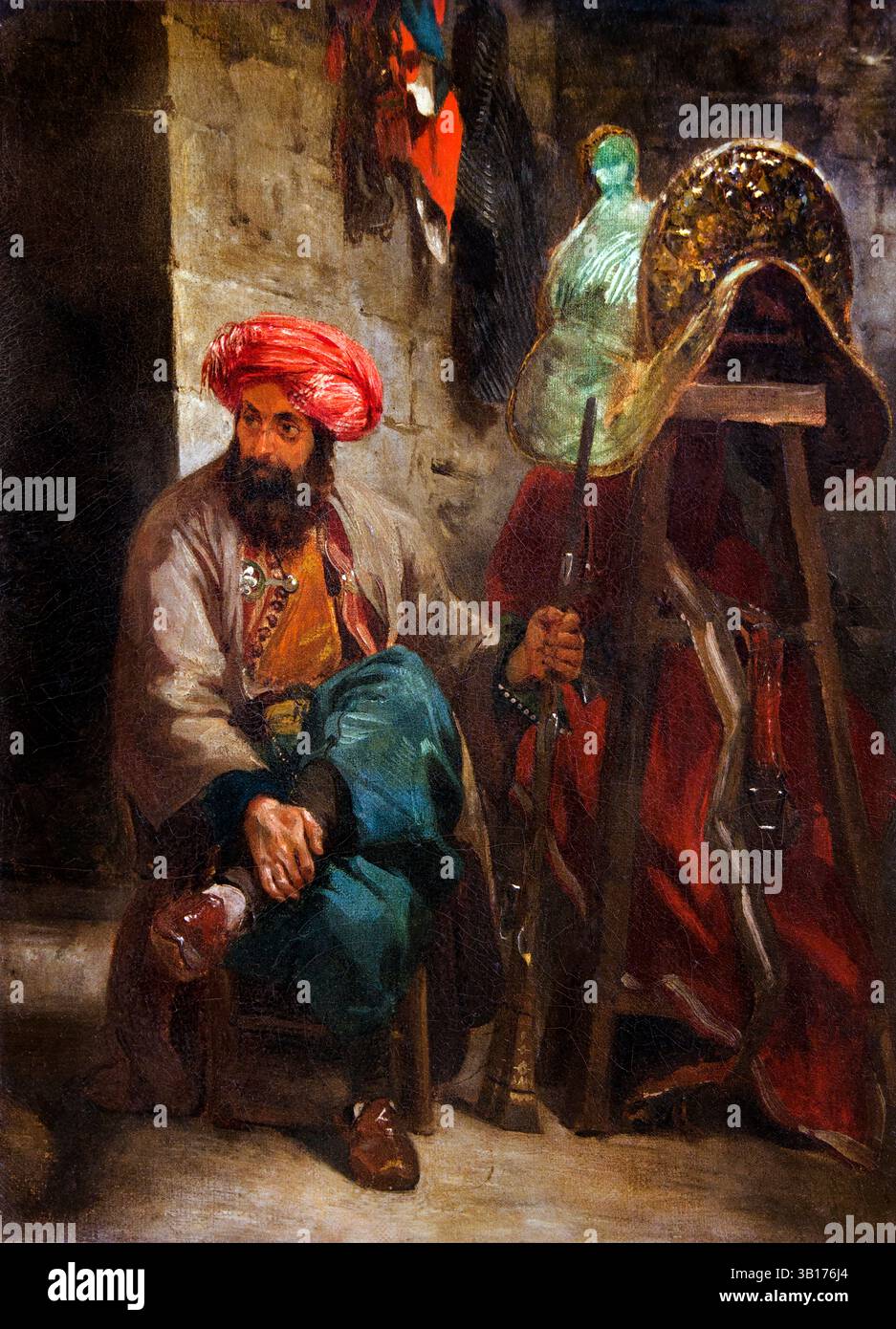 Le Turc a la selle - der Türke hat den Sattel 1824 von Ferdinand Victor Eugène Delacroix 1798 – 1863 France French Louvre Paris, Fine Art Museum, Frankreich, Stockfoto