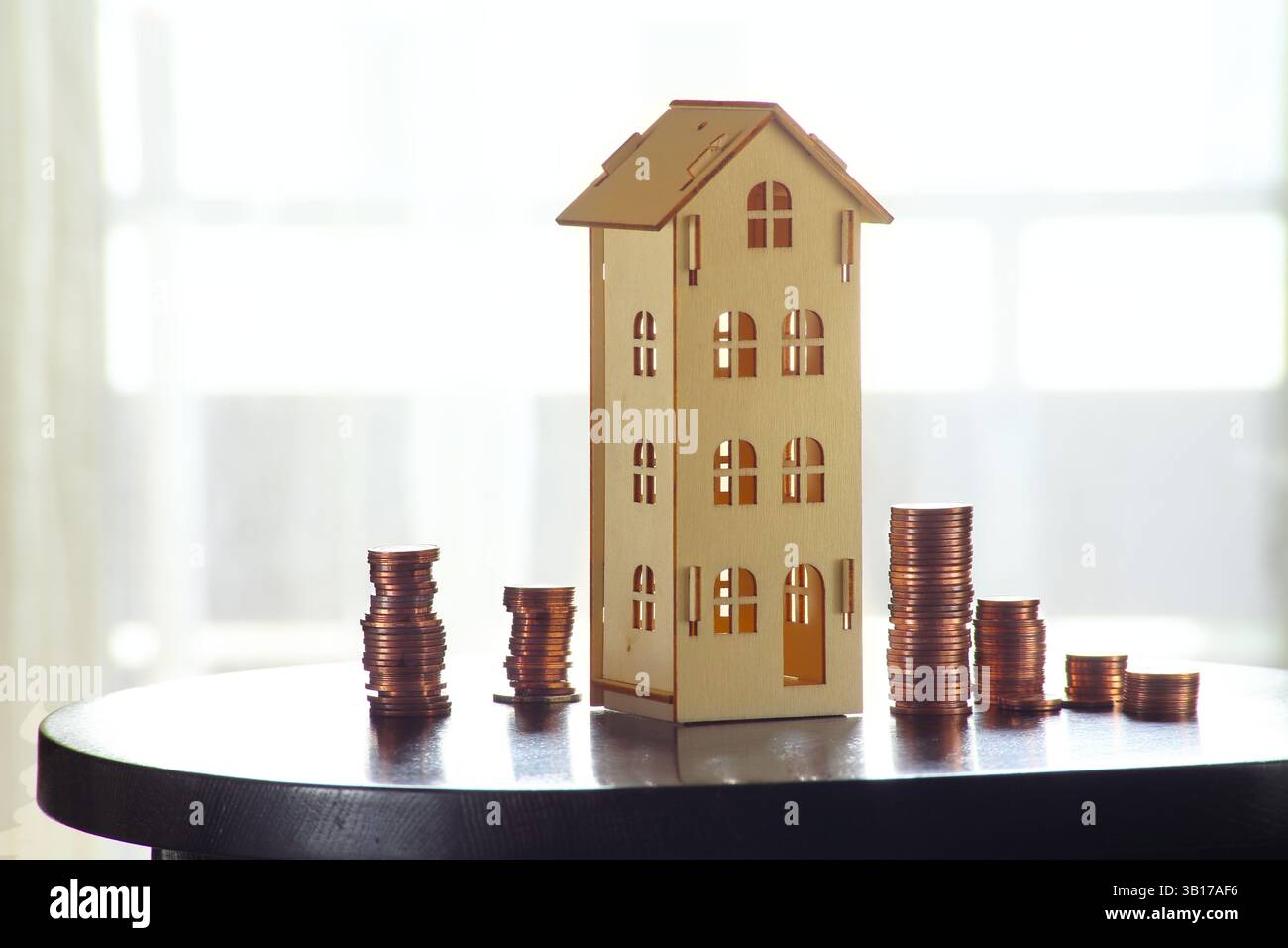 Steigende Kosten für den Hausbau Stockfoto