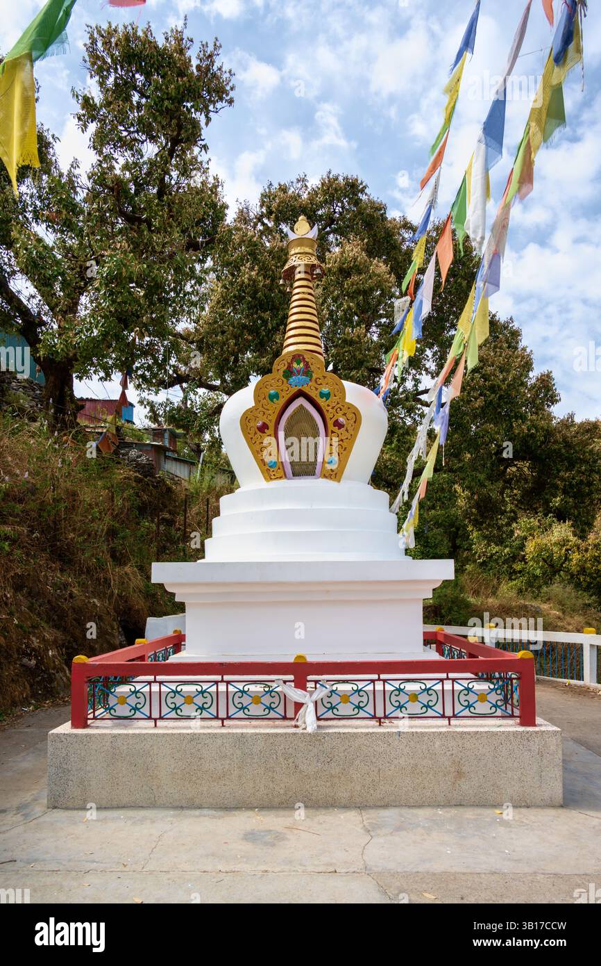 Tibetischer Buddhistischer Tempel, Charleville, Mussoorie, Uttarakhand, Indien Stockfoto