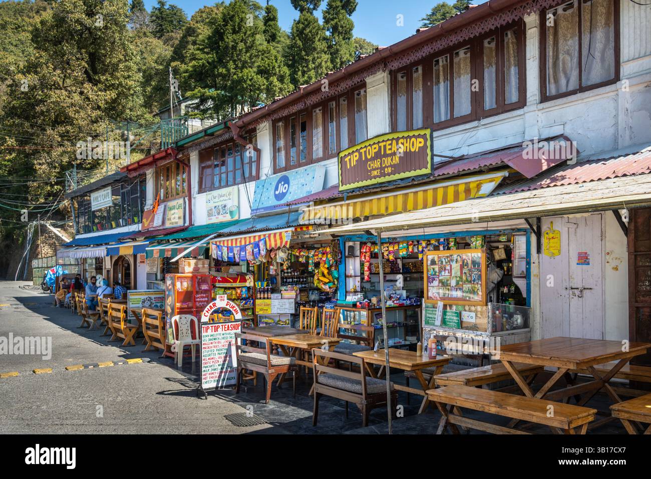 Char Dukan, Mussoorie, Uttarakhand, Indien Stockfoto