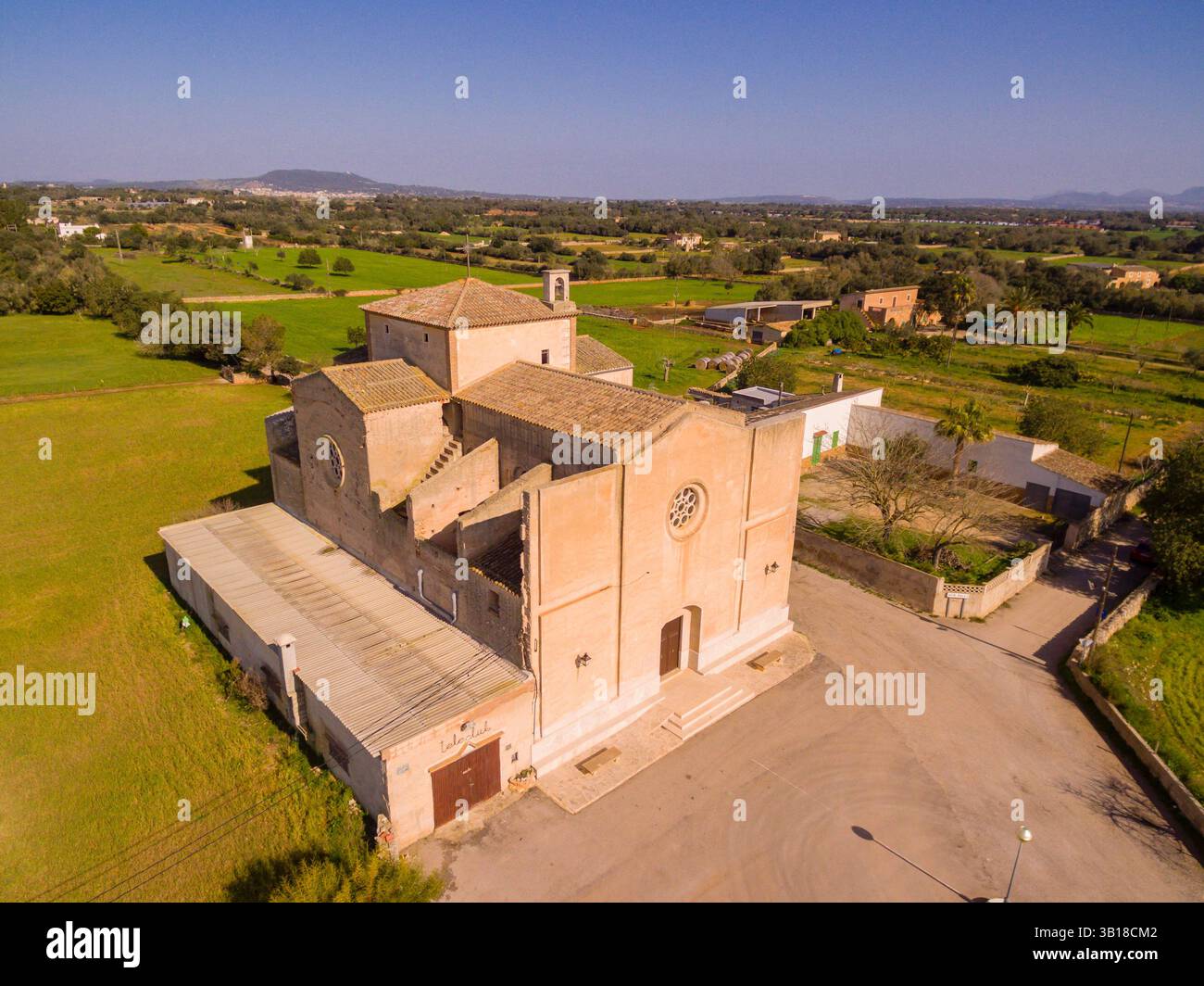 Kirche Christi des Königs, Son Valls, Felanitx, Mallorca, Balearen, Spanien. Stockfoto