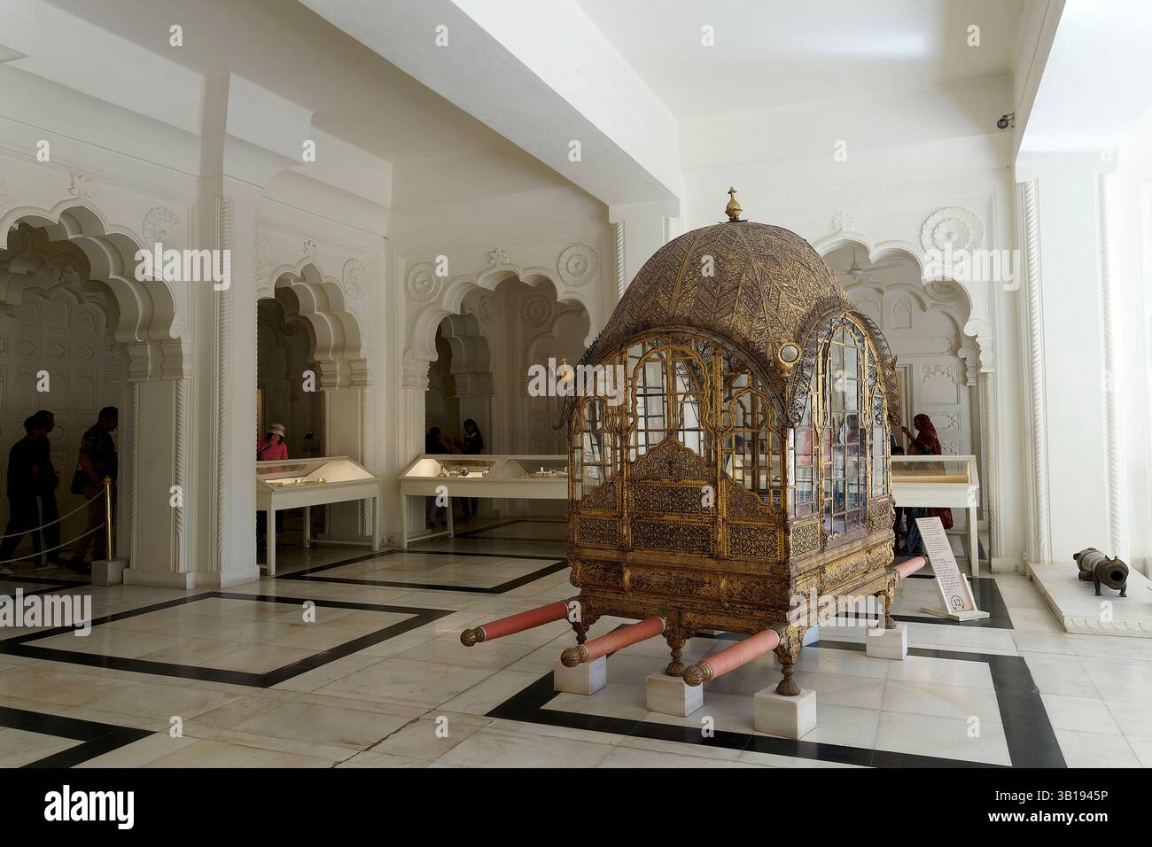 Palanquin (Mahadol), Mehrangarh Fort, Jodhpur, Rajasthan, Indien, Asien Stockfoto