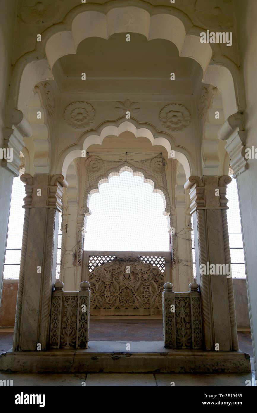 Innenraum, Mehrangarh Fort, Jodhpur, Rajasthan, Indien, Asien Stockfoto