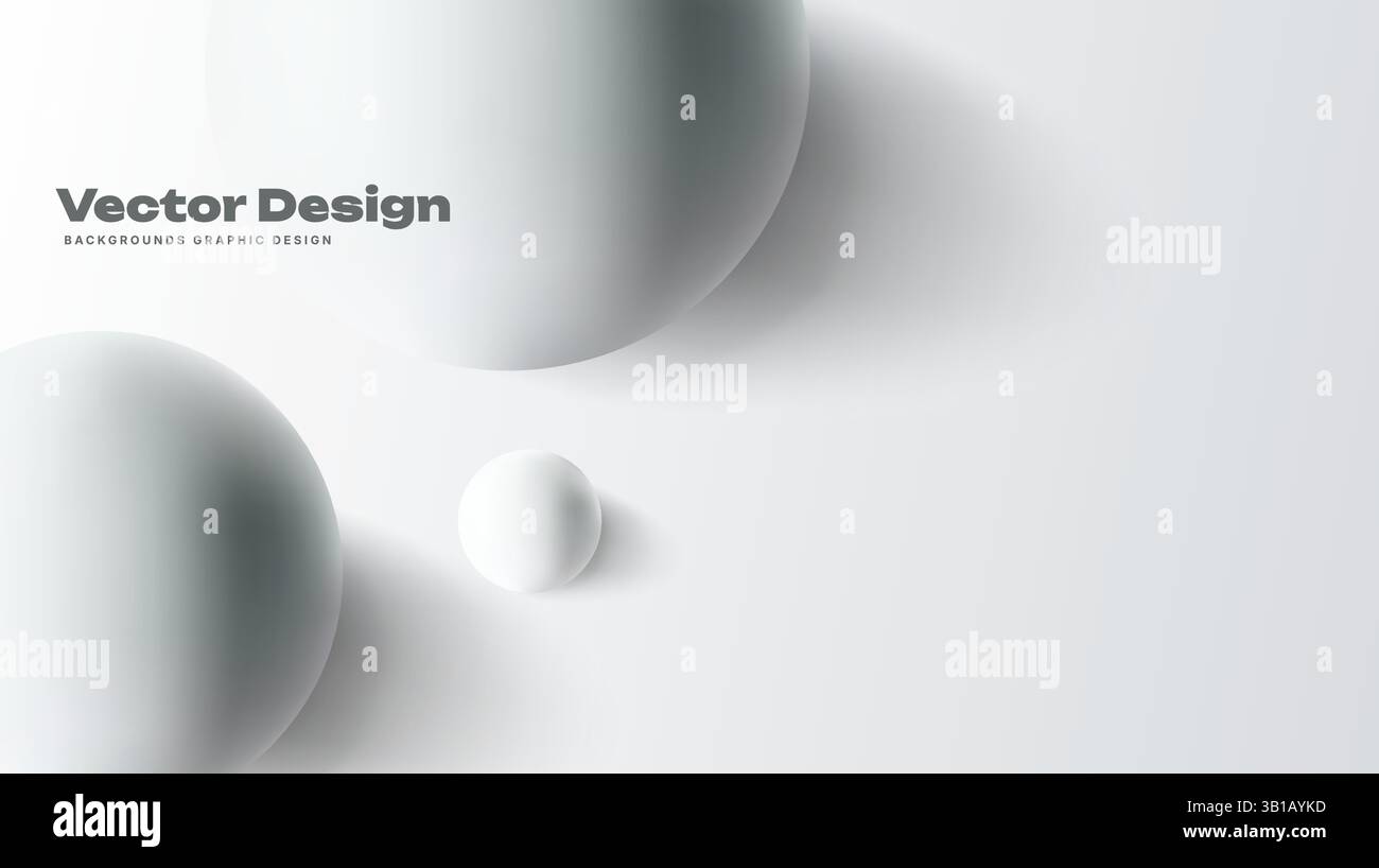 Abstraktes minimalistisches Vektordesign mit 3D-Formen und weichen Schatten für einen optisch ansprechenden Look Stock Vektor