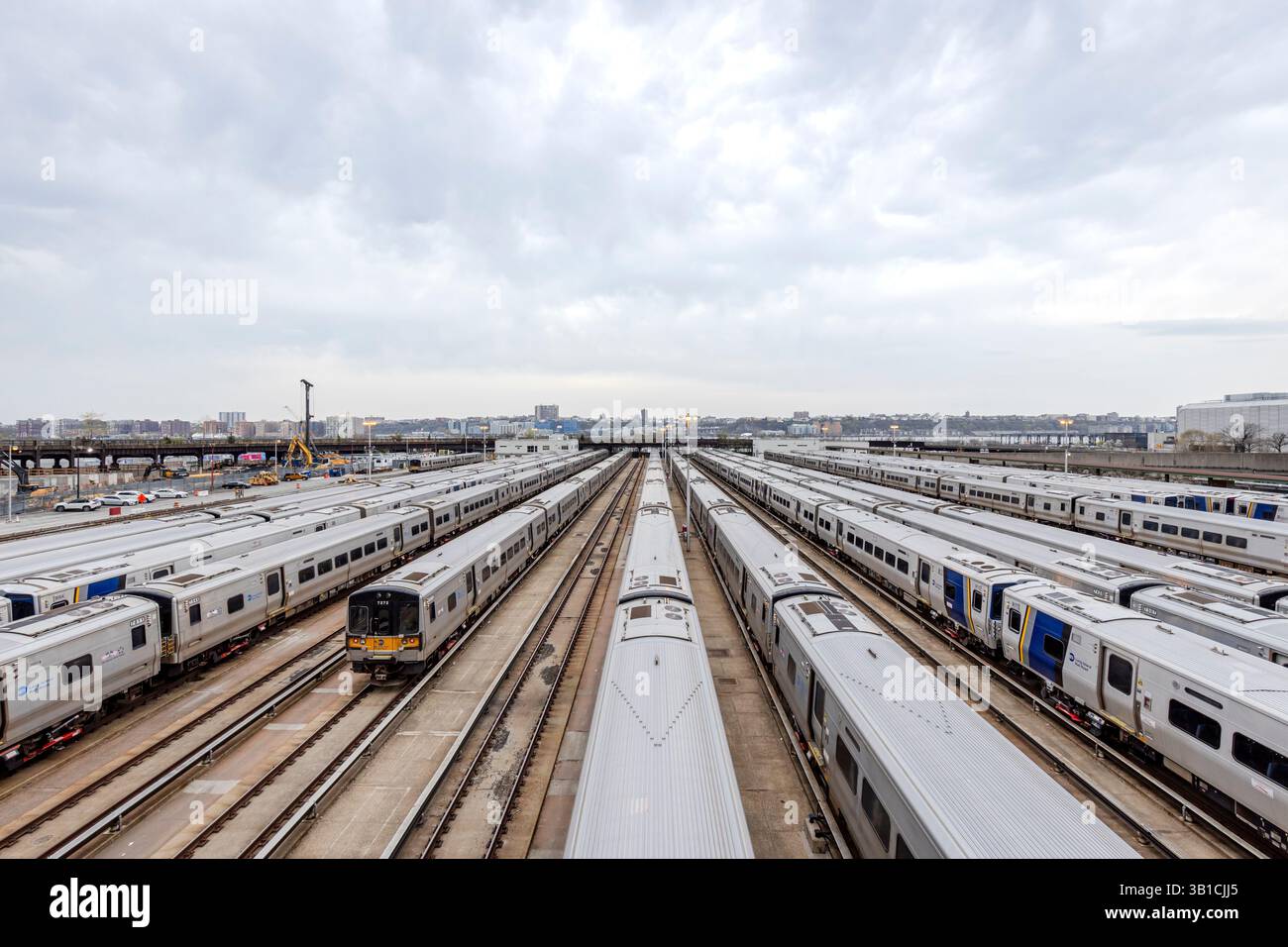 U-Bahn-Werft in Hudson in New York Transit System Stockfoto