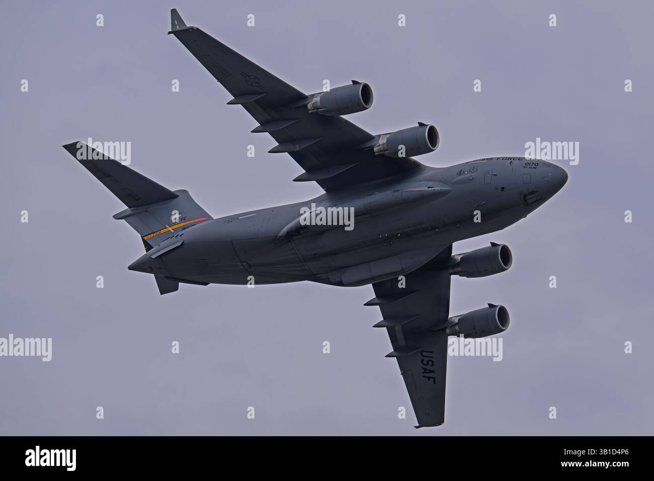 Wings Over West Texas 4-18-2025 Dyess AFB, TX USA USAF C-17A 99-0170 auf der Wings Over West Texas Air Show in Dyess AFB Stockfoto
