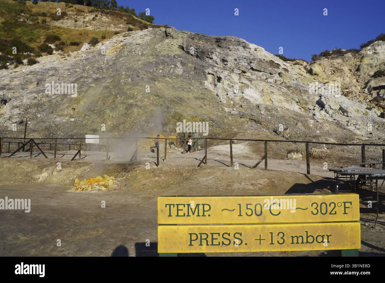 Vulkan Solfatara, pozzuoli, italien Stockfoto