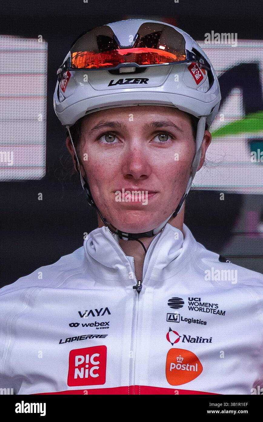 Radsport UCI World Tour Women Elite La Fleche Wallonne Femmes am 23.04.2025 in Huy Pfeiffer Georgi ( Team Picnic PostNL ) Foto: Revierfoto Stockfoto