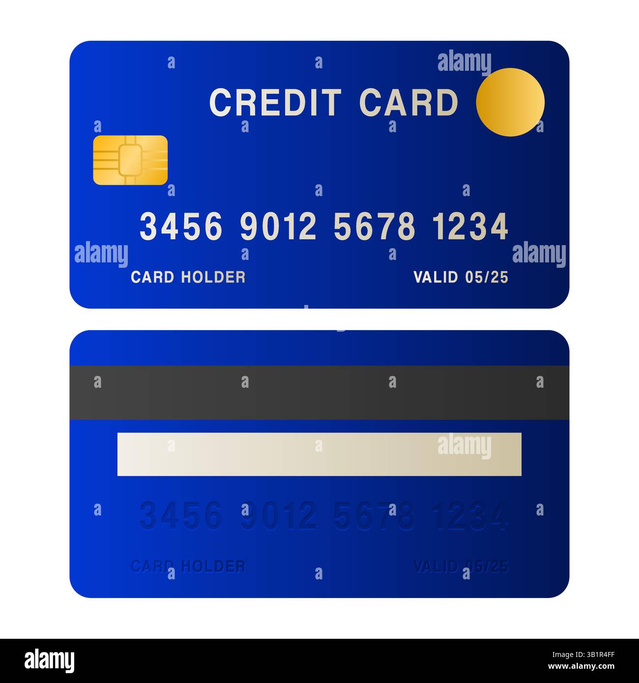 Bargeldlose Zahlung - Kreditkartenvektor. Kreditkartensymbol auf weißem Hintergrund. Zahlungskonzept. Stock Vektor