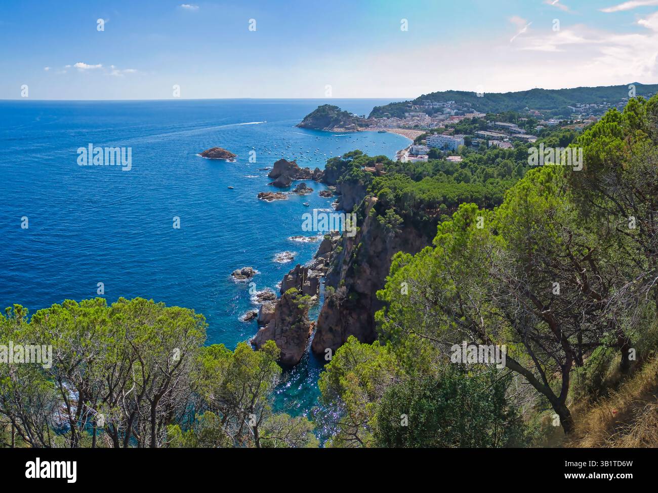 Küste, Tossa de Mar, Costa Brava, Katalonien, Spanje, Spanien, Rene van der Meer Stockfoto
