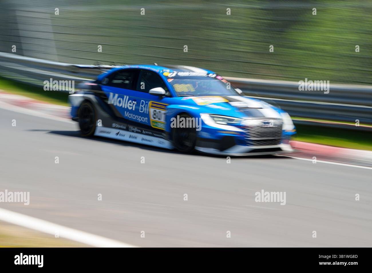 26.04.2025 Nürburgring Langstreckenrennen 2 (NLS), Nürburgring, Deutschland, Bild: # 801, Møller Bil Motorsport, Håkon* Schjærin, Atle Gulbrandsen, Kenneth Østvold, im Audi RS3 LMS Stockfoto