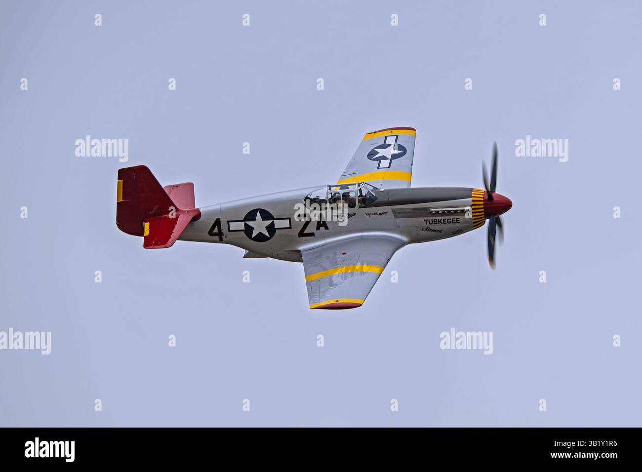 Wings Over West Texas 4-18-2025 Dyess AFB, TX USA P-51C 42-103645 „auf Anfrage“ nach einer Flugvorführung bei der Wings Over West Texas Air Show at Stockfoto