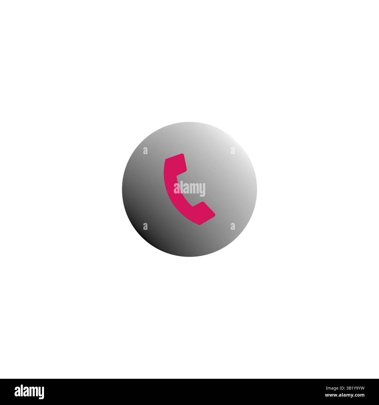 Symbol für Telefonempfänger. Rote Gesprächstaste. Vektorkontaktsymbol. Dunkler verlaufender Hintergrund. Stock Vektor