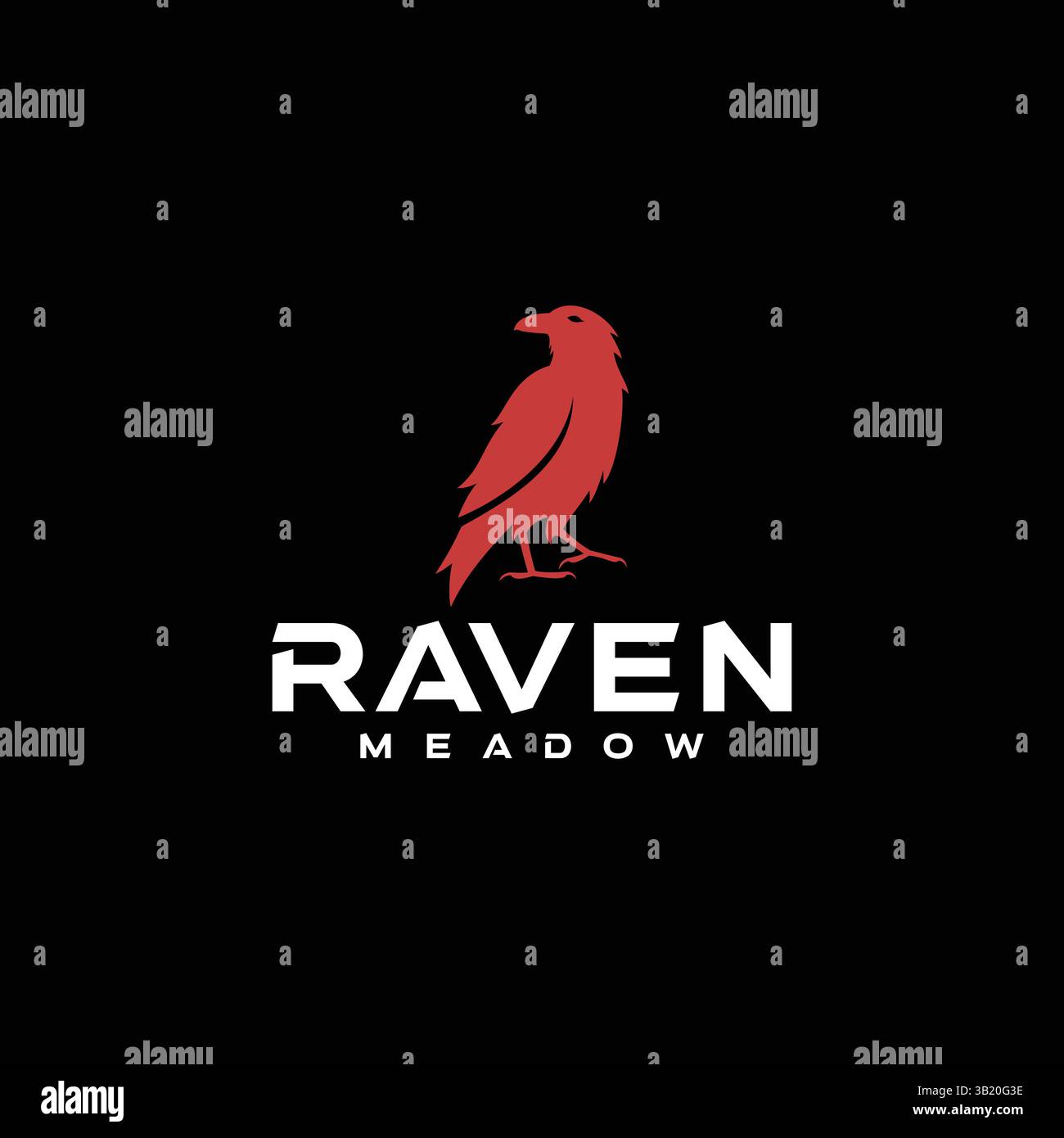 Raven-Logo in Vektorvorlage Stock Vektor