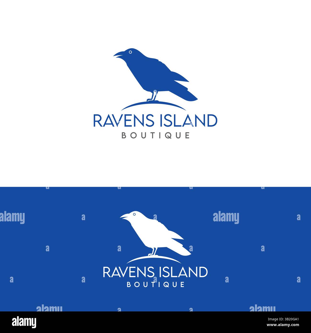 Raven-Logo in Vektorvorlage Stock Vektor