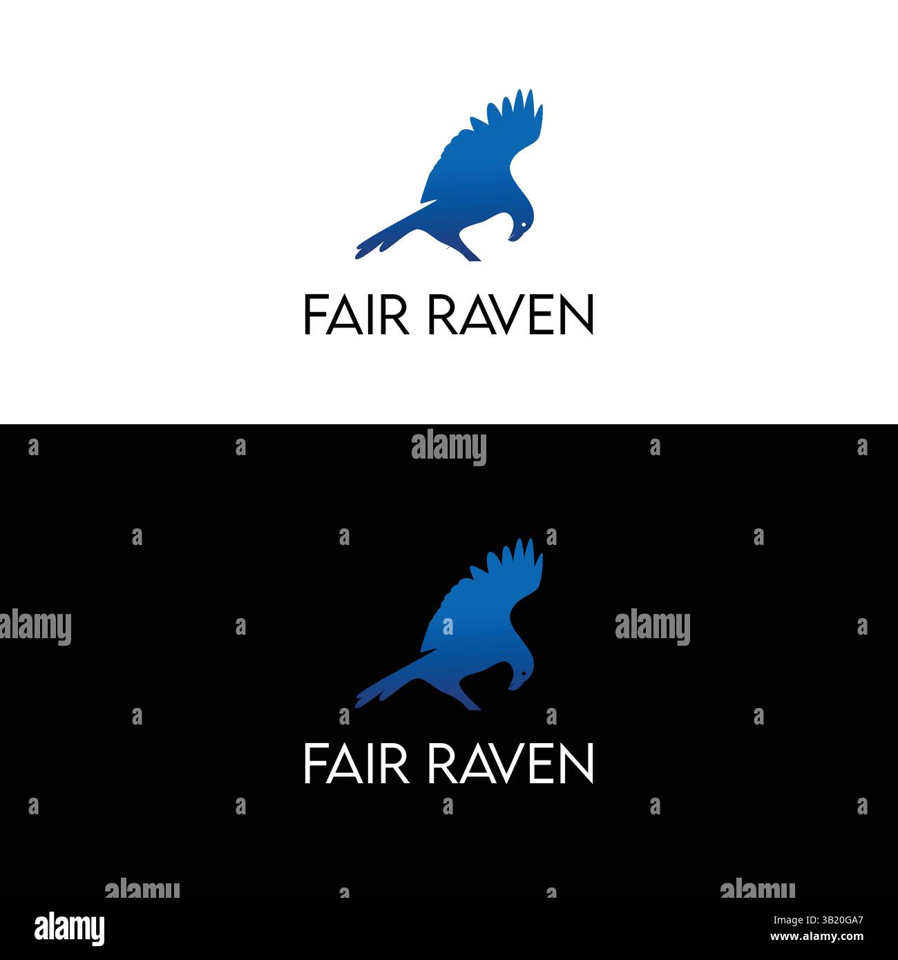 Raven-Logo in Vektorvorlage Stock Vektor