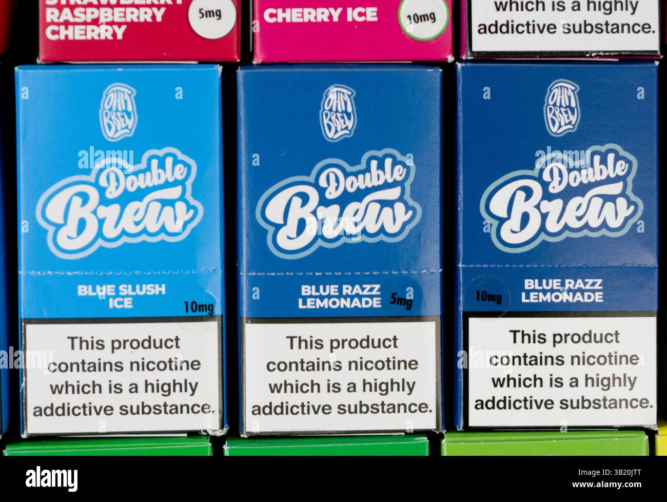 Double Brew E-Liquid Stockfoto