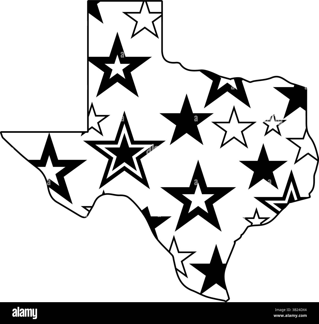 Texas Logo dallas Stern Vektorbild. Stock Vektor
