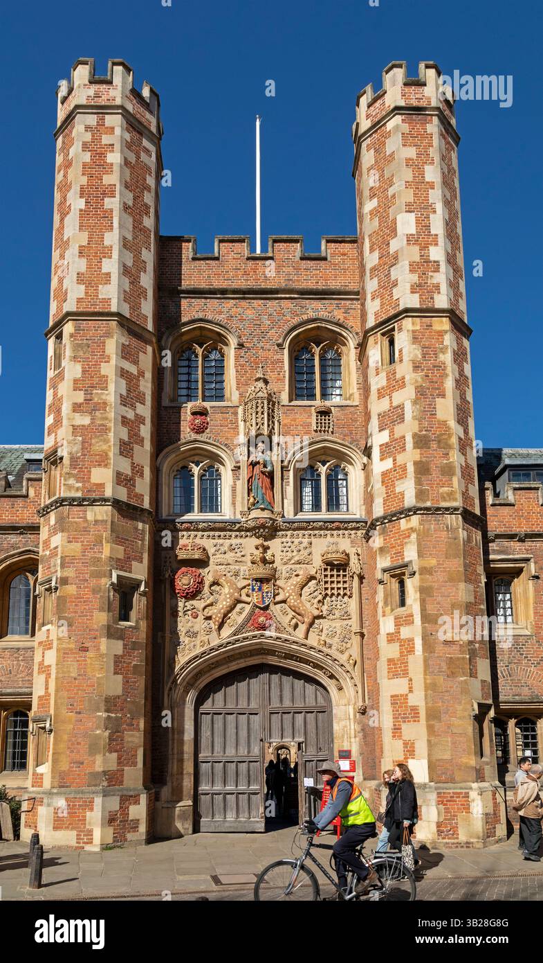 The Great Gate, St. John's College, Cambridge, England, Großbritannien Stockfoto