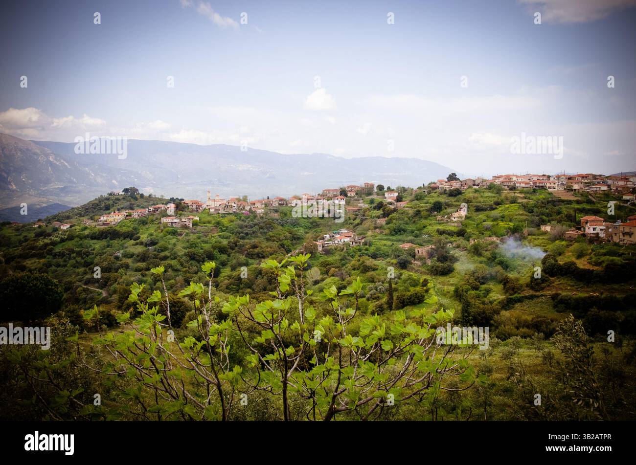 Das traditionelle Dorf Sellasia in Laconien, Griechenland Stockfoto