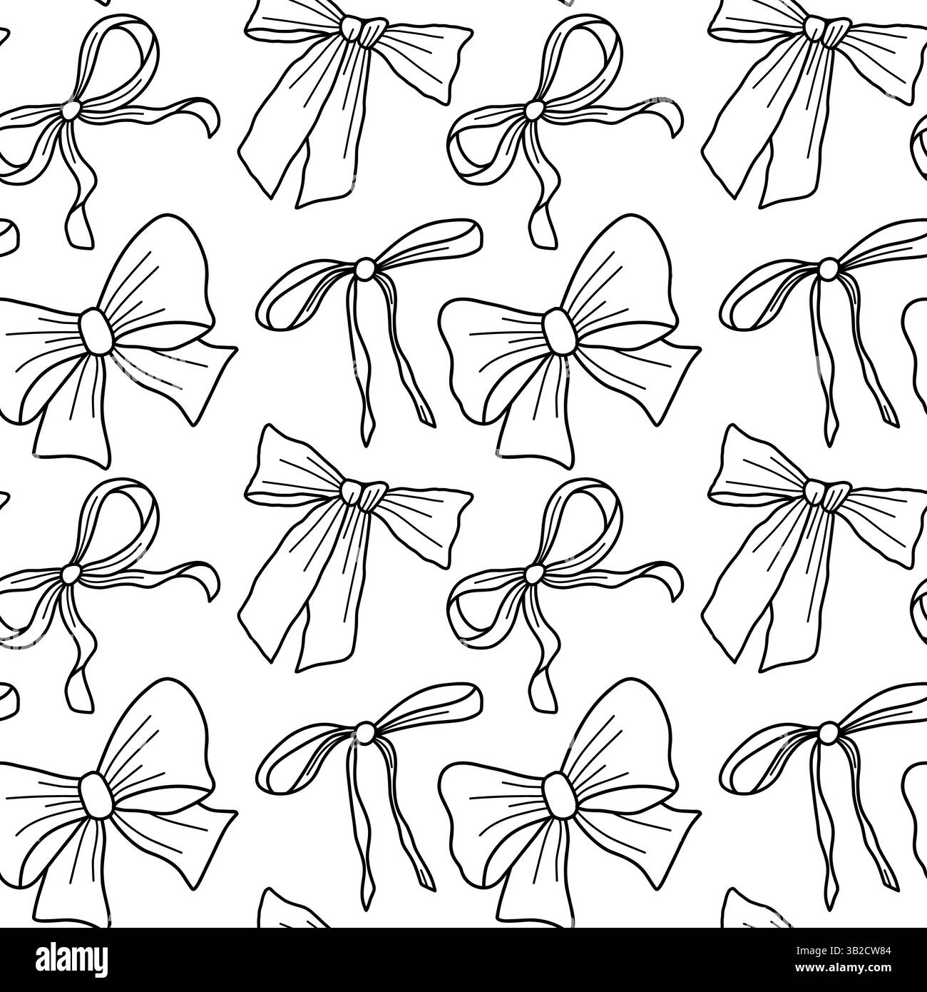 Zarte handgezeichnete Bögen in einem nahtlosen Muster. Perfekt für dekorative Projekte, Verpackungsdesigns und elegante Hintergründe. Stock Vektor