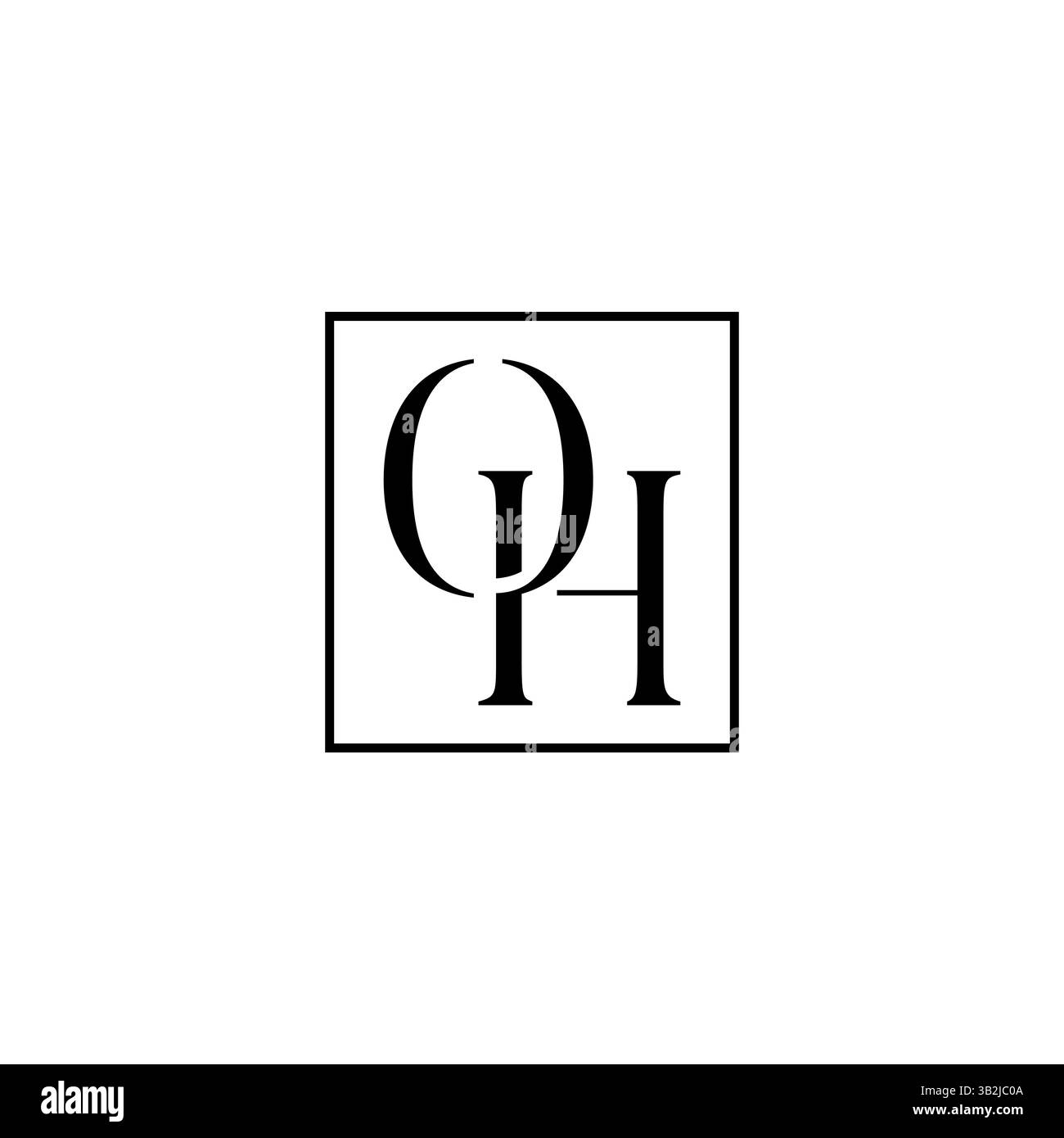 Kreatives O H Letzteres Logo-Design und erstes Logo. EPS 10 Stock Vektor