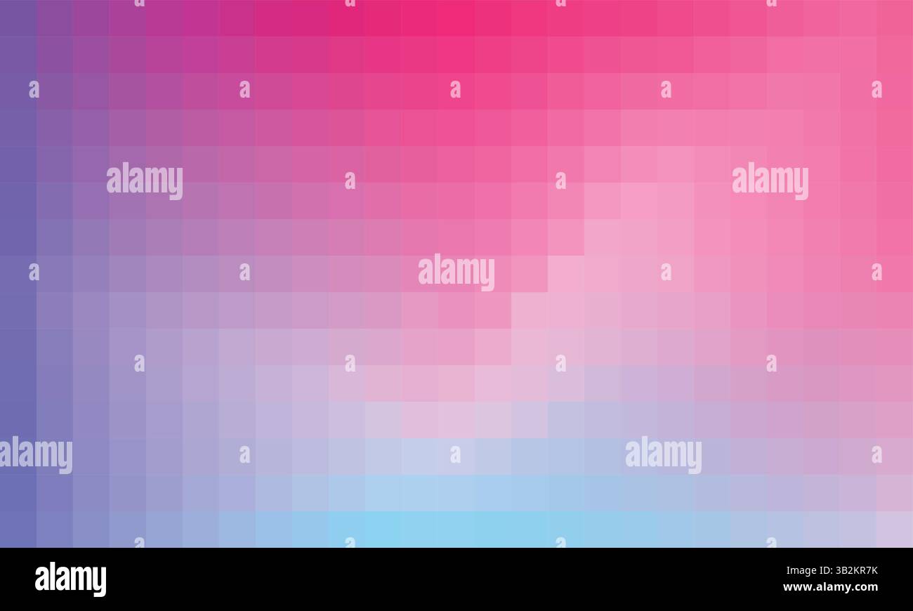 Heller, pixelförmiger Hintergrund mit Mosaikquadraten Stock Vektor