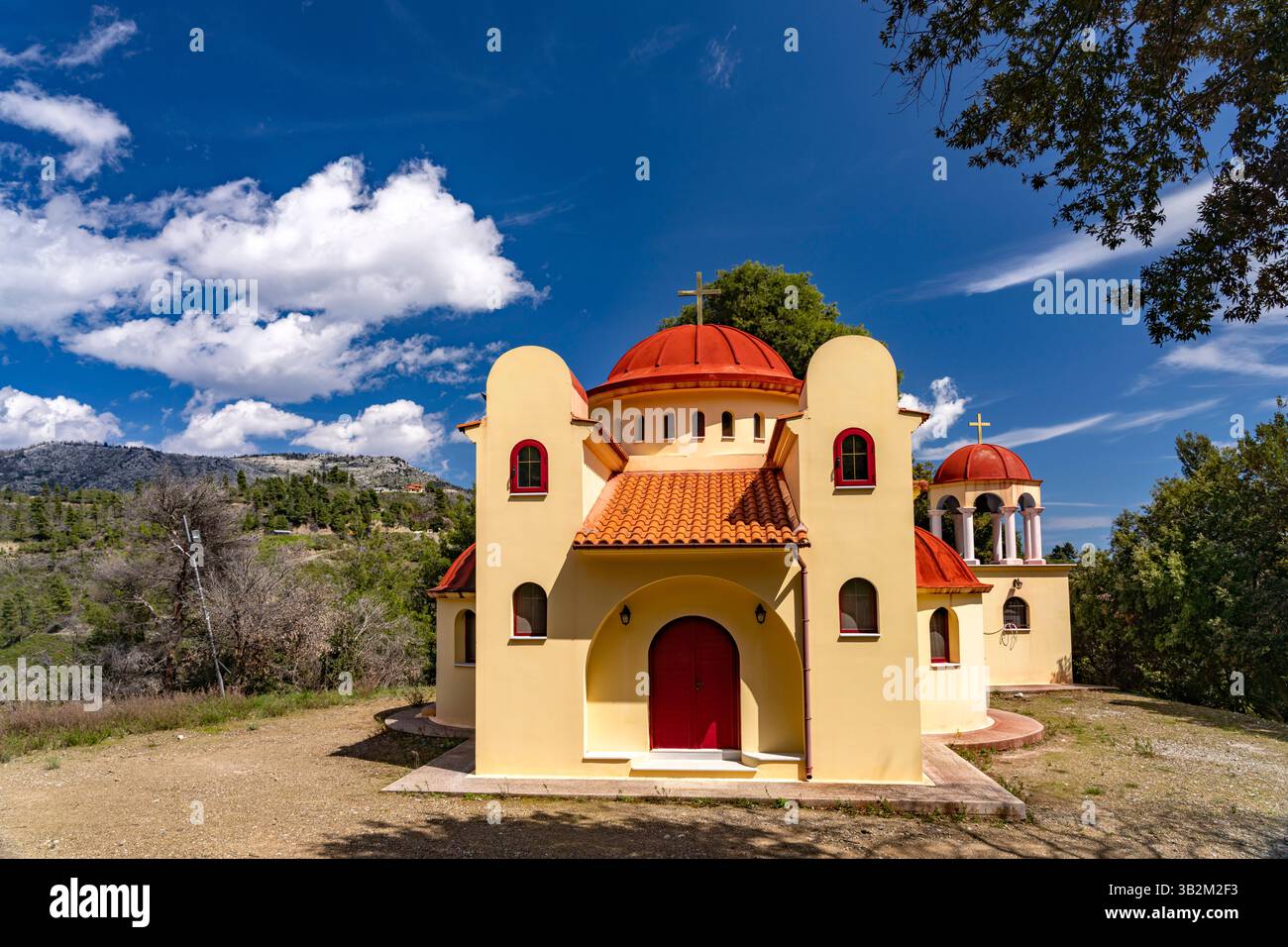 Kloster osios David Kapelle beim Kloster osios David in Drymonas, Insel Euböa oder Evia, Griechenland Kapelle im Kloster St. David des Älteren Stockfoto