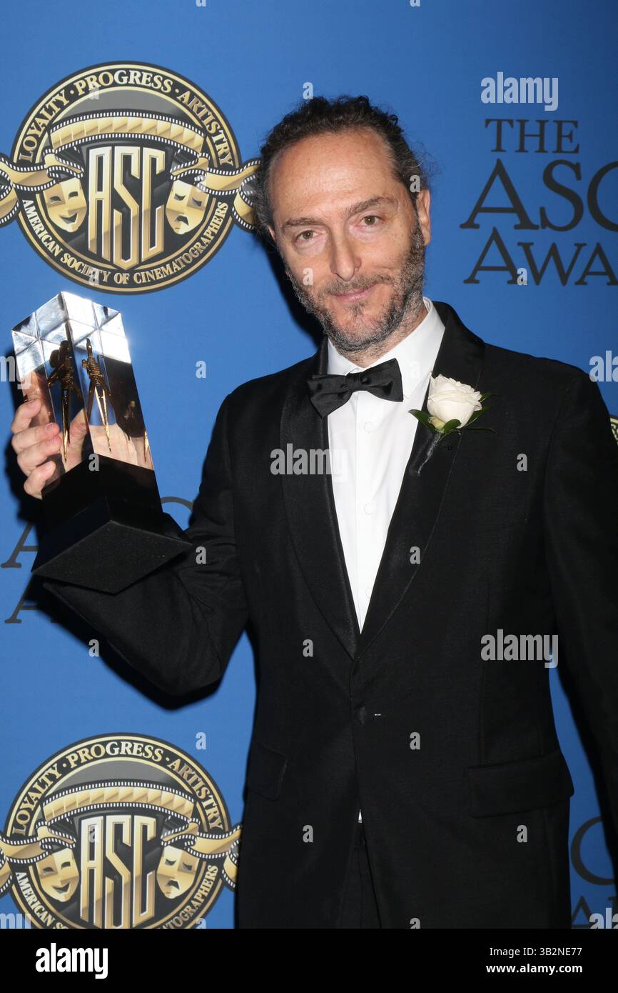 15. Februar 2016 - Century City, CA, USA - LOS ANGELES - 14. Februar: Emmanuel Lubezki bei den American Society of Cinematographers Awards 2016 im Century Plaza Hotel am 14. Februar 2016 in Century City, CA Foto via Newscom (Credit Image: © Kathy Hutchins/Newscom via ZUMA Press) Stockfoto